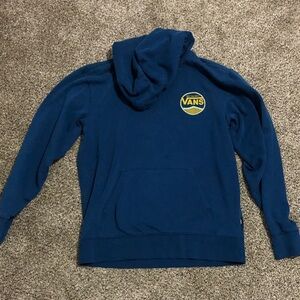 Vans Men's Navy Hoodie with Yellow Logo